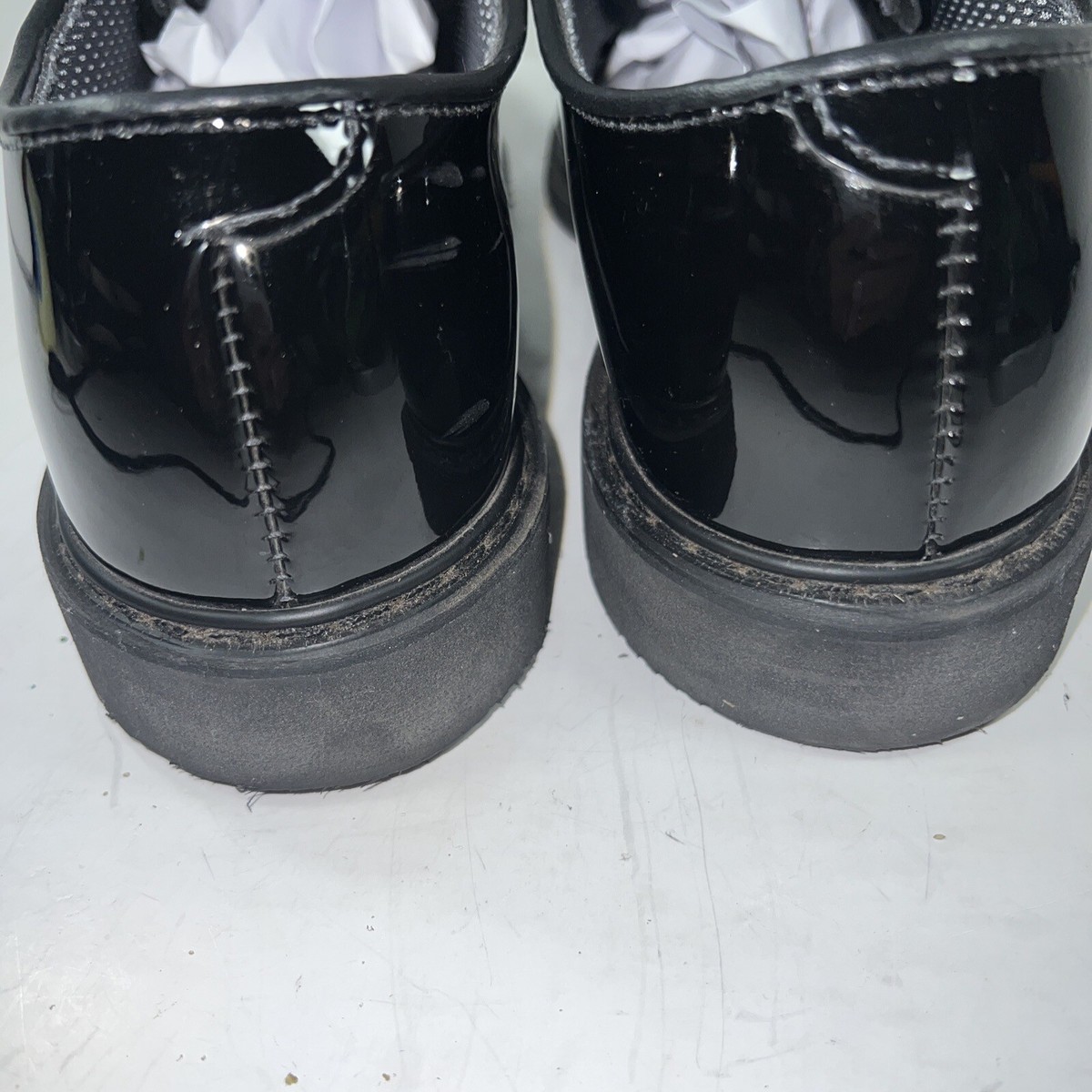 Bates Lites Mens Black Gloss Oxford Lace Up Sentry High Sz  display picture 3