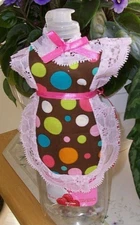 Colorful Dots Apron Cover-up for Pancake Syrup Catsup Dish Soap Bottle Fun Gift