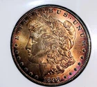 1898-O Morgan Silver Dollar PC MS66 Toning Butifull