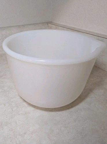 Vintage Milk Glass GLASBAKE Mixing Bowl 20CJ for SUNBEAM Stand Mixer Made in USA