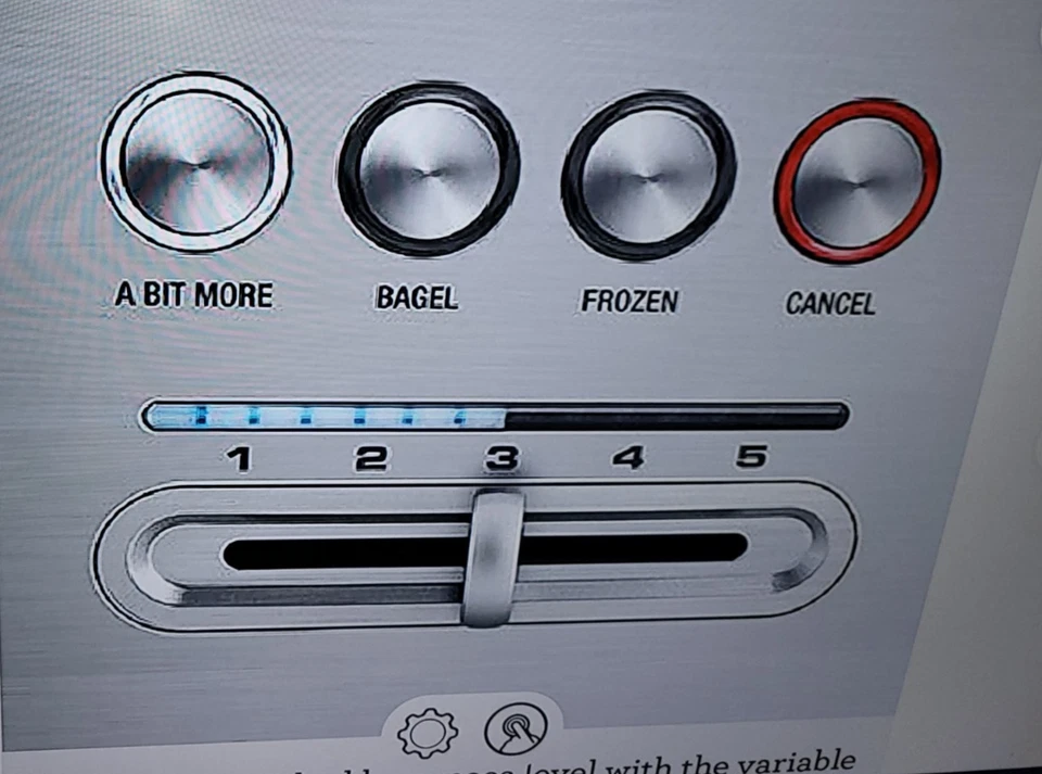 Tostadora Breville BTA720XL Bit More, 2 rebanadas, acero inoxidable cepillado Foto 3 de 4