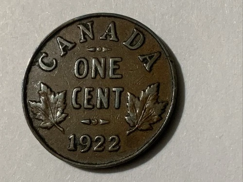 1922 Canada Small Cent — photo from another recent sale