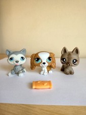 Littlest Pet Shops 3 dogs with food accessory. 