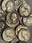 90% Silver Quarters- 1/2 Roll of 20 Coins ($5 FV) SKU01