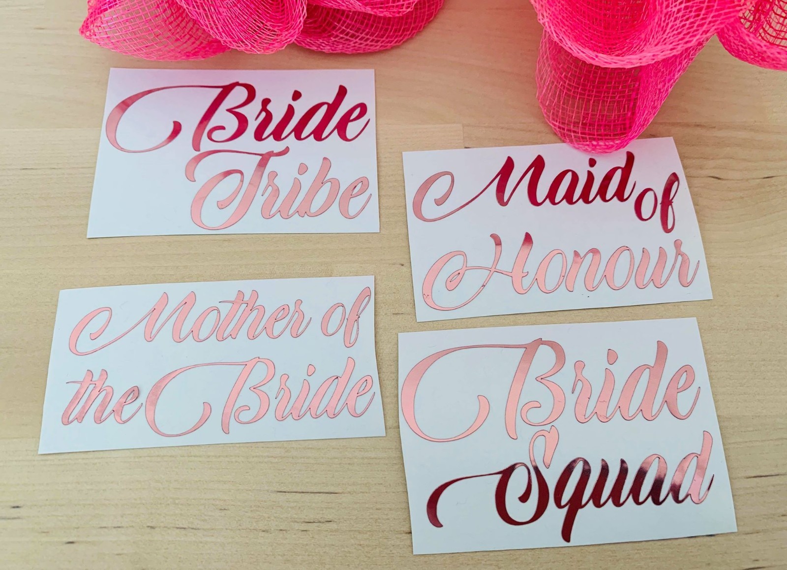 Decal Label for Wedding Party Champagne Flutes Glasses/Wine Glasses