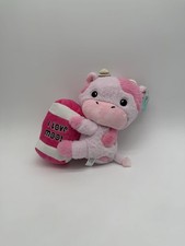 Walgreens Strawberry Pink Cow Plush Stuffed Animal 10"