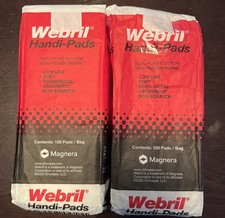 2ea. WEBRIL 4 x 4 Pure Cotton HANDI PADS 100 Per Bag Offset Printing Accessories