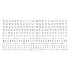2 Pcs Self-Adhesive Rhinestone Stickers, Face Gems Jewel Stickers White