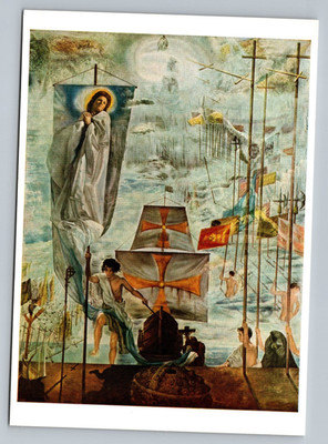 ''Columbus Discovers America'' Painting Salvador Dali Postcard
