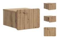 Nachttisch HäNgend Nachtschrank Nachtkommode Artisan-Eiche 33X34,5X24 Cm
