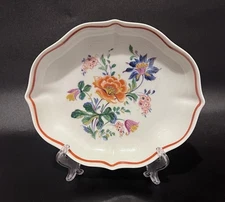 Vintage Scalloped Dish Floral Sona Verona Made in Italy for Paul Hanson