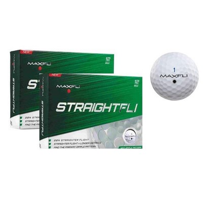 Maxfli StraightFli Golf Balls - Longer Straight Flight Distance (Gloss White ...