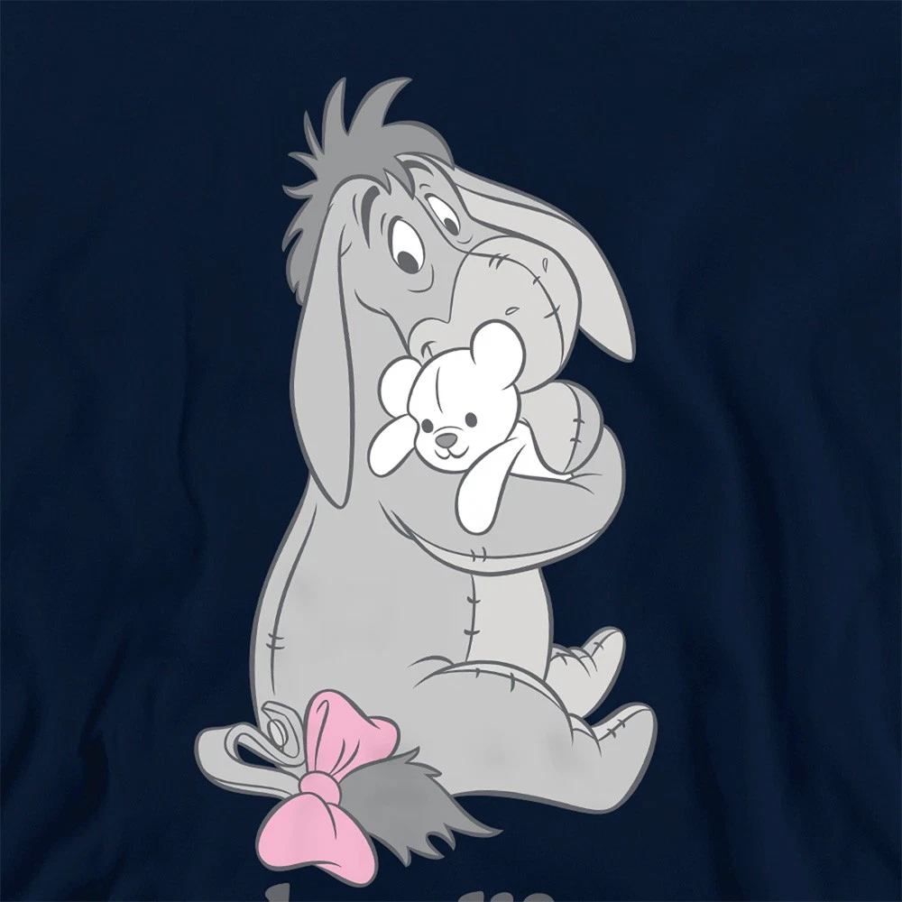 Winnie The Pooh Eeyore Hug Life Felpa con Cappuccio per Bambini San Valentino Navy 5 13 Anni