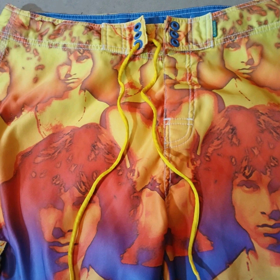 Pantalones cortos de baño The Doors para hombre talla 33 Dragonfly Jim Morrison Foto 4 de 4
