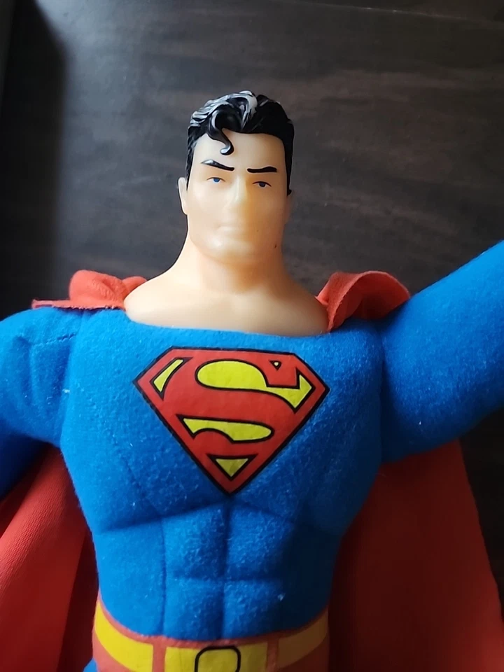  "Muñeco de peluche Kellytoy 16"" Superman DC Comics con cabeza de vinilo superhéroe 2006" Foto 3 de 4