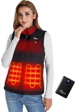 Telguua Heated Vest Women with Battery Pack,Women's Warm Medium, Black 
