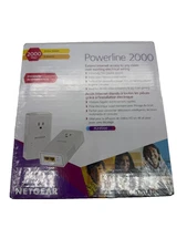 NETGEAR Powerline Adapter Kit 2000 MBPS Wall-Plug PLP2000-100PAS, White
