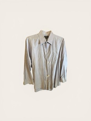 Lands End Gray Button Down Shirt