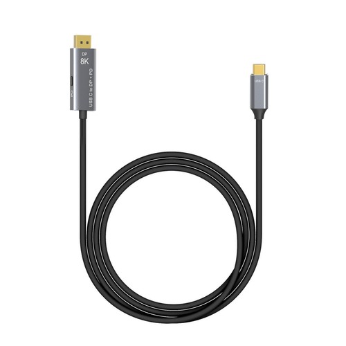 8K@60Hz USB-C to Displayport 1.4 Cable USB 3.1 Type C to DP with PD Charging