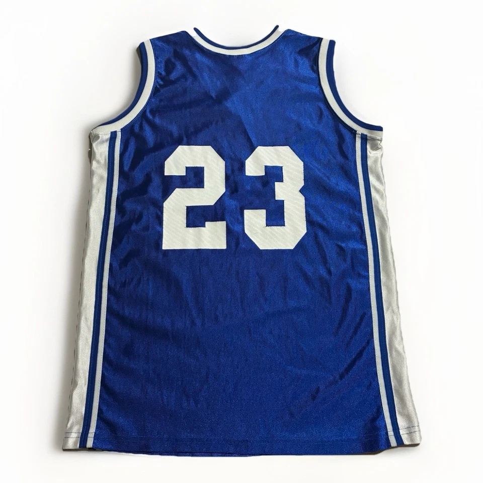 Camiseta deportiva de baloncesto vintage Don Alleson St. Jude #23 azul blanco hecha en EE. UU. M Foto 2 de 4