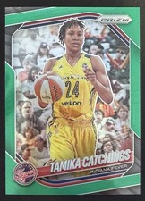 2025 Panini Prizm WNBA Tamika Catchings #60 Green Prizm Indiana Fever
