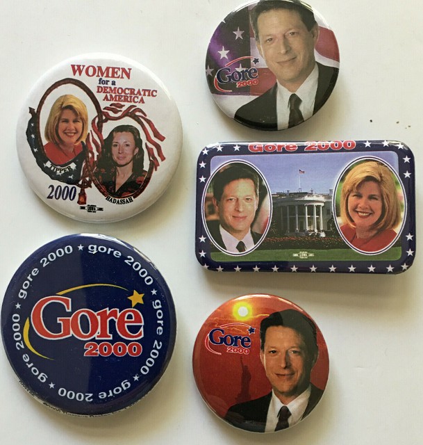 AL GORE 2000 Presidential Campaign Buttons Lot of 5 eBay