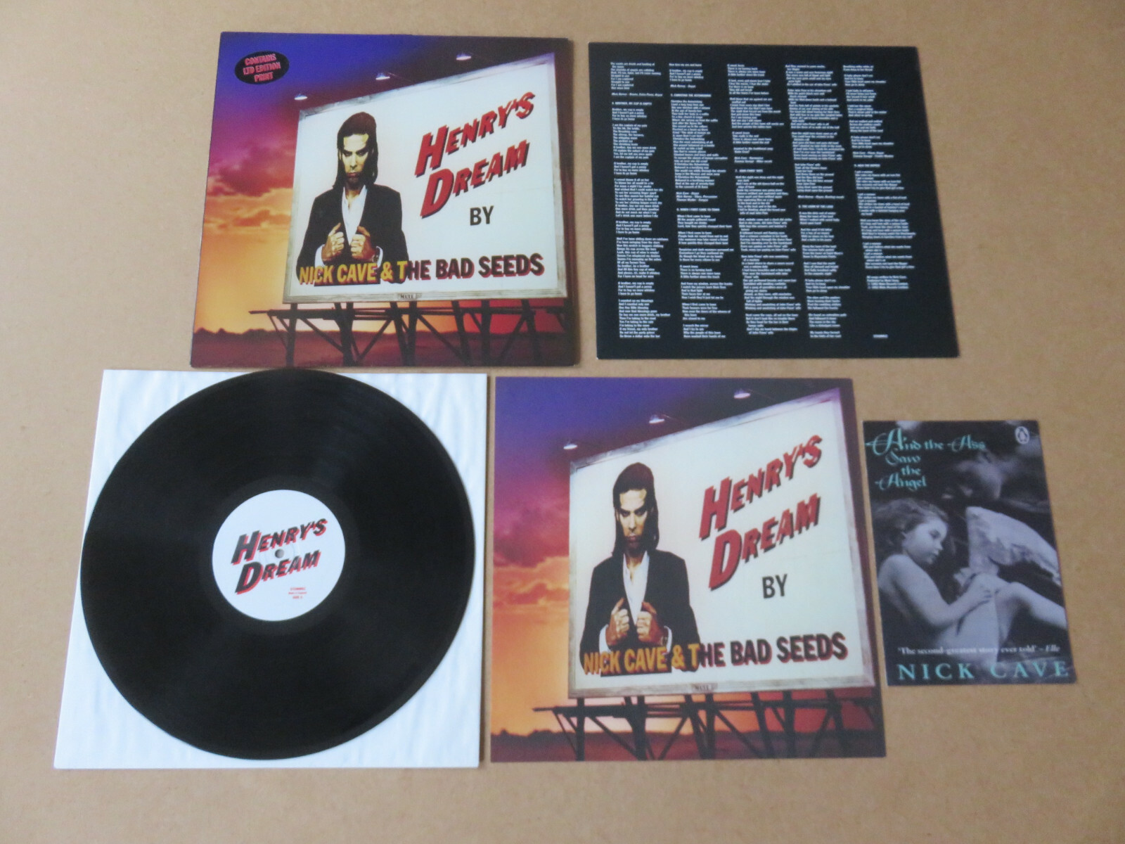 NICK CAVE & THE BAD SEEDS Henry's Dream MUTE UK 1ST PRESSING LP & PRINT STUMM92