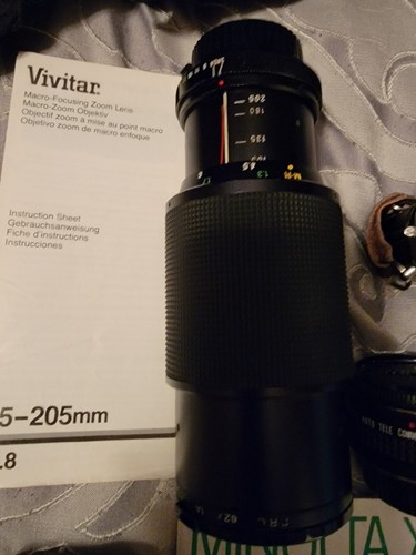 Minolta XG-1 35mm Camera Kit. Flash,vivitar Zoom Lens 75-205mm,MD...1969 - Picture 11 of 13