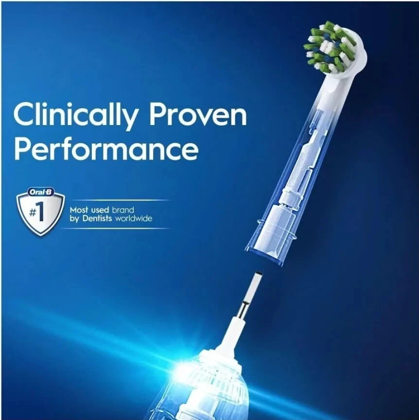 Oral-B Pro Cross Action 10 Replacement Heads, White - Free Shipping - Immagine 2 di 4