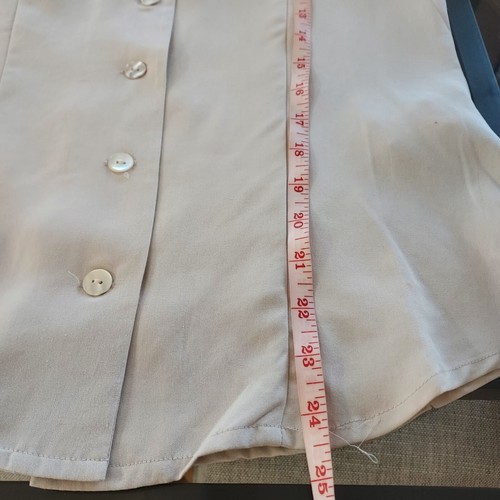 Blusa Camisa ZARA Abotonada Beige Top Silenciosa Lujo Seda Talla M - Imagen 9 de 10