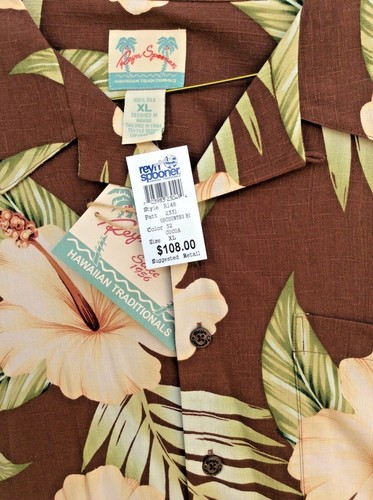 NEW REYN SPOONER EXOTIC 100% SILK BEAUTIFUL UP COUNTRY BISCUS VERY RARE SIZE XL - Picture 6 of 12