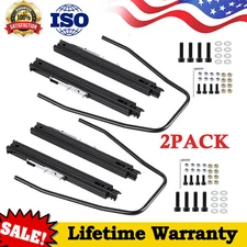 2* Universal Racing Seat Base Slider Rail Brackets Bucket Dual Lock Mounting