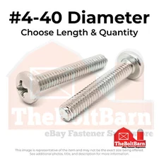 #4-40 316 Stainless Steel Phillips Pan Head Machine Screws (Choose Length & Qty)