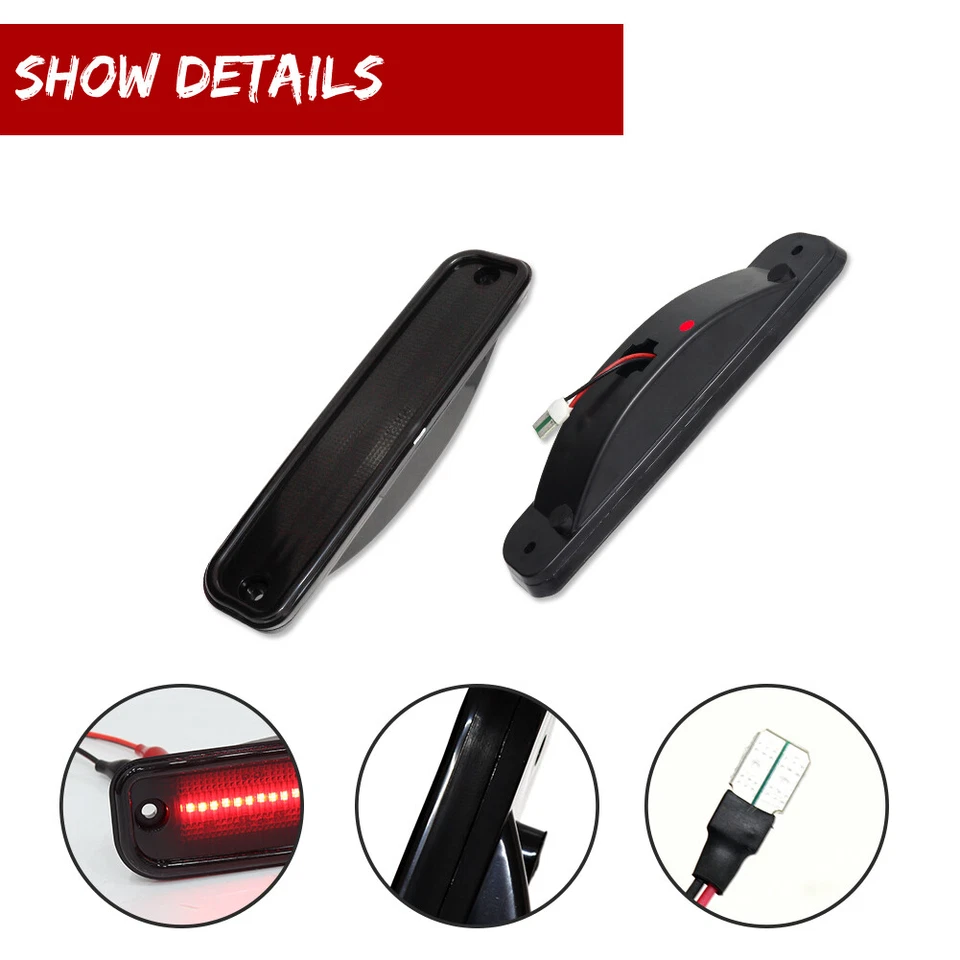 2x Smoke Red LED Side Marker Lights 73-80 GMC Chevy Pickup Blazer Suburban Jimmy - Image 3 of 4