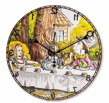 Alice In Wonderland Backwards Hanging Wall Clock Decoration Gift Party