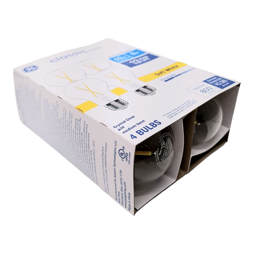 GE LED 8W, 60W Equivalent Soft White A19 Light Bulbs 4 Pack 800 Lumens, Dimmable - Picture 9 of 9