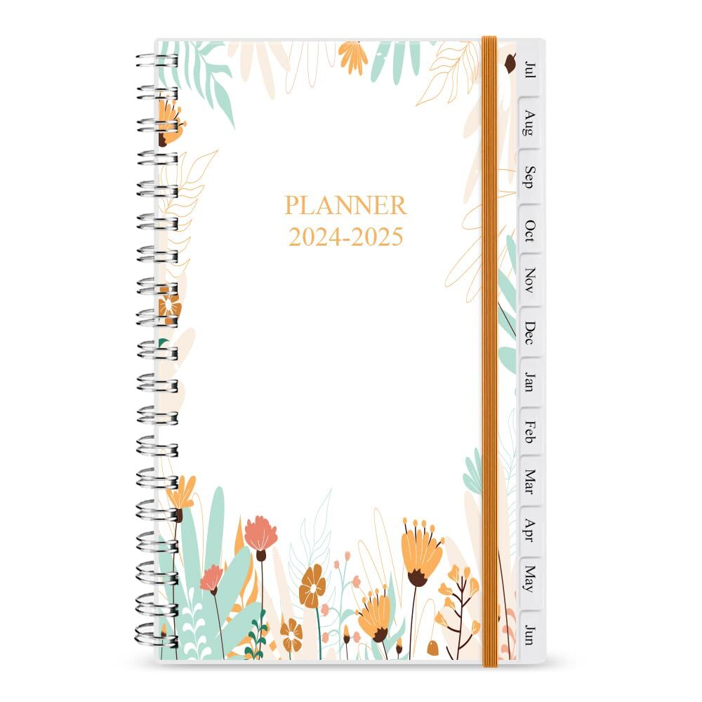 2024-2025 Pocket Planner A6 Weekly Planner with Monthly Tabs Run July 2024-Ju...