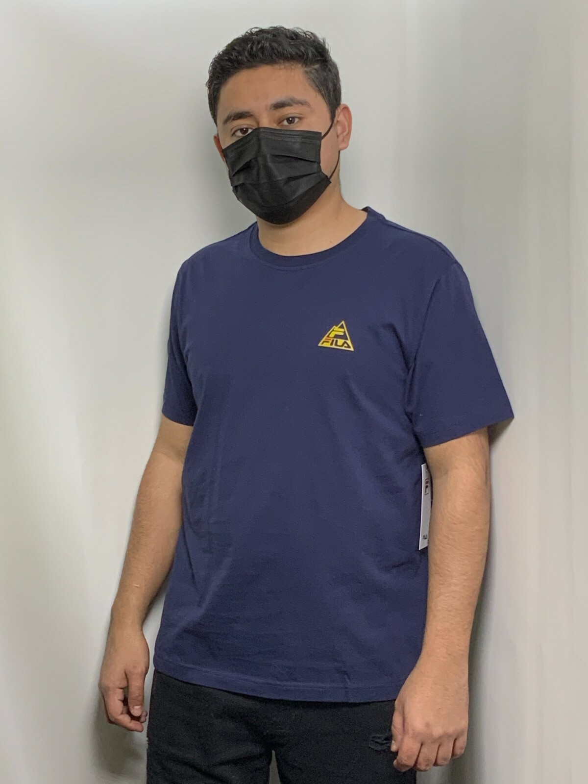 T shirt uomo Fila Navy gialla firmata manica corta