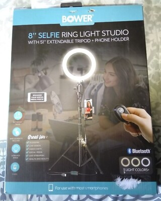 8‘’ Bower Selfie Ring Studio Light with 51
