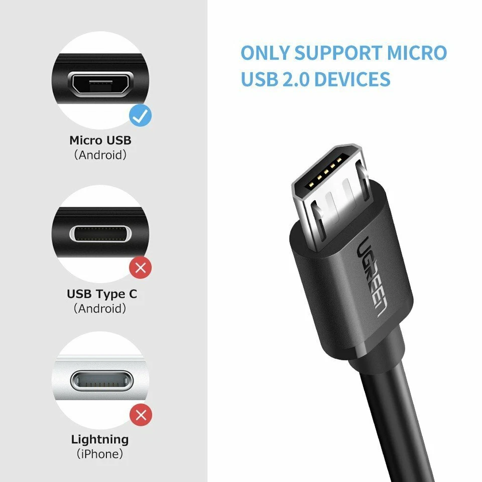 Micro USB to USB Female OTG Adapter Cable for Samsung HTC Smartphone Tablet - Image 3 of 4
