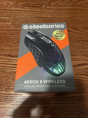 SteelSeries Aerox 9 Wireless Optical Gaming Mouse - Black (62618)