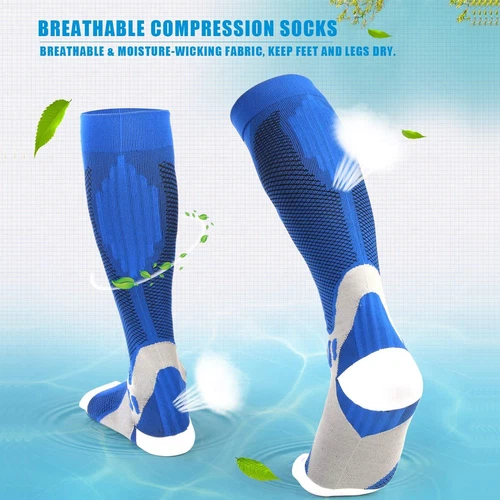Kompressionsstrümpfe 30-40 mmhg kniehoch Laufen Sport Langstrümpfe Knöchel - Bild 6 von 25