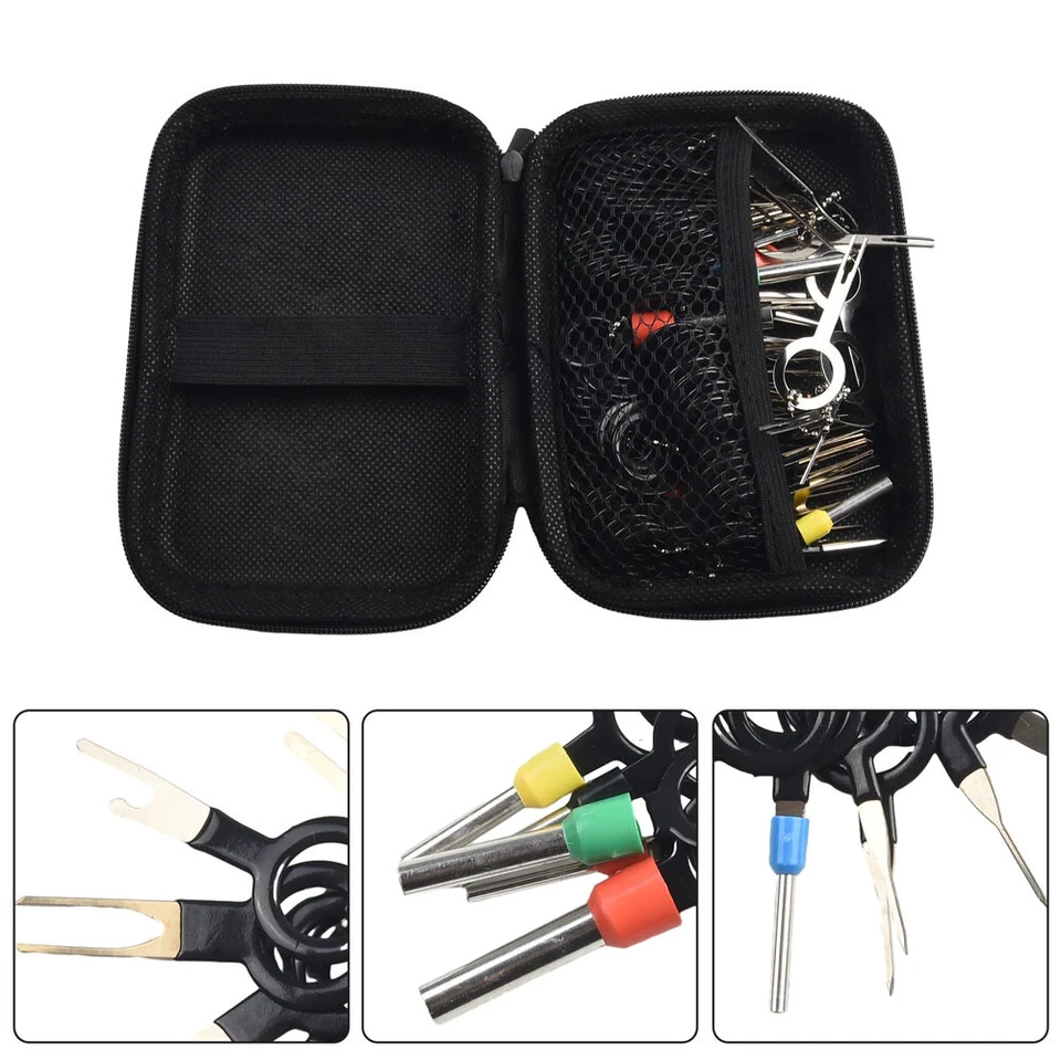 Kit de herramientas extractor de llave de liberación de pasador de terminal de conector de cable de automóvil universal 100 un. Foto 4 de 4