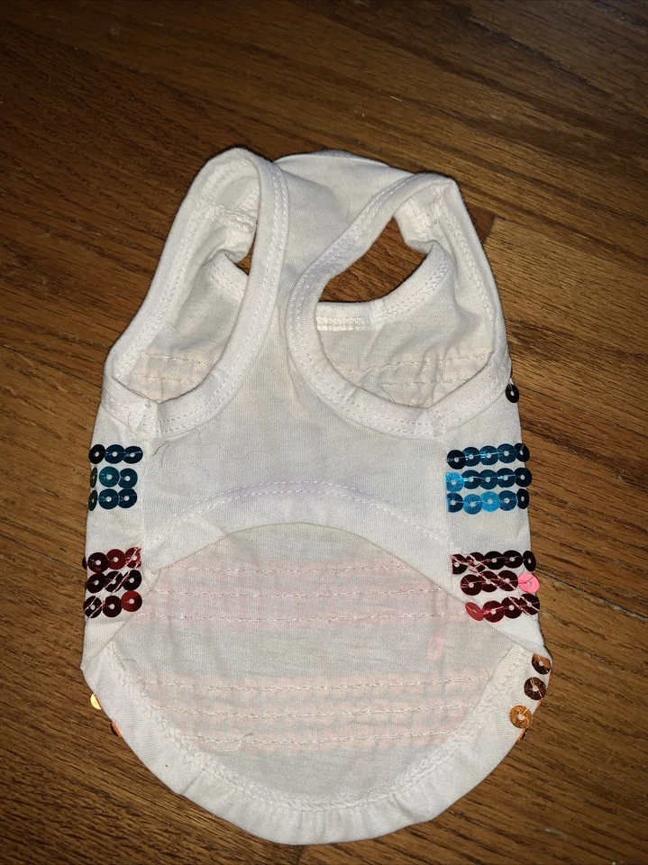 Glamour Dog Chihuahua Rainbow LGBTQ Size XXS Sequin Halter Tank Top ❤️tb5m15 - Image 3 of 3