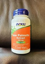 NOW Foods Saw Palmetto Extract 320 mg Veggie Softgels - 90 Count Exp 4/26