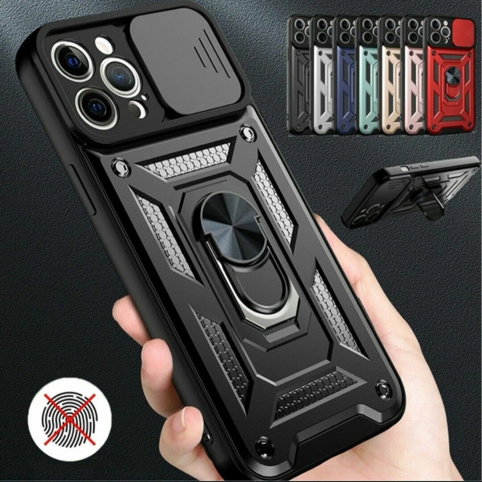 Shockproof Ring Stand Armor Case For iPhone 17 Pro Max 16 Pro 15 14 13 12 XS SE - Image 3 of 4