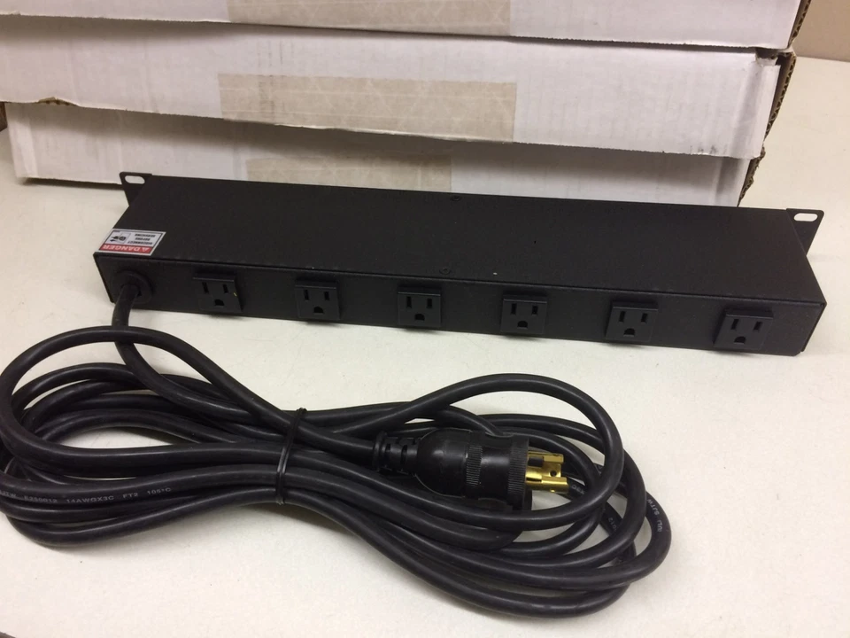NEW Geist SPTN064-15TL 6-outlet 12A 125V Surge Protector Strip Twist-Lock - Image 4 of 4