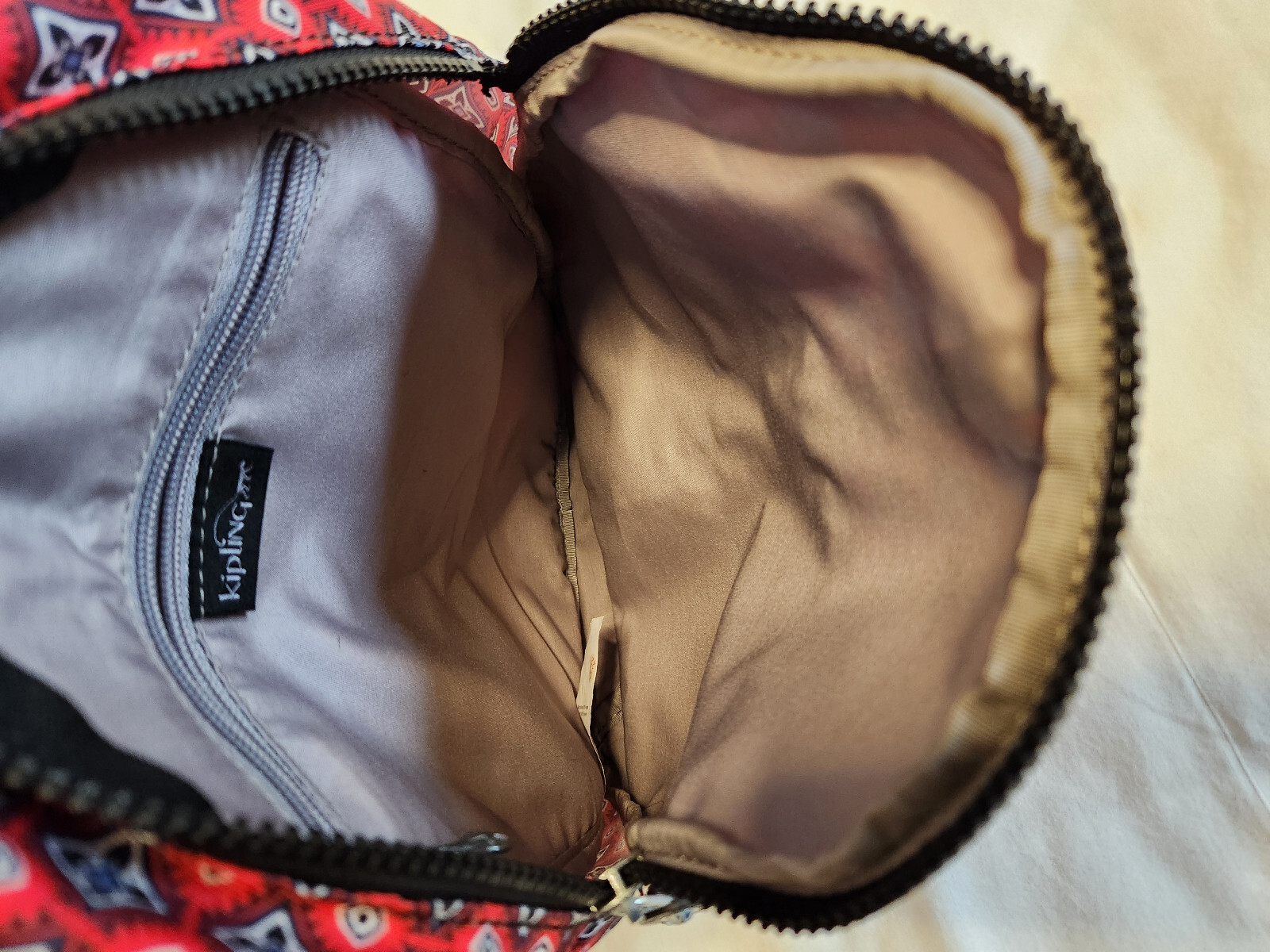 Kipling Lovebug Small Backpack Red Black Geometri… - image 7