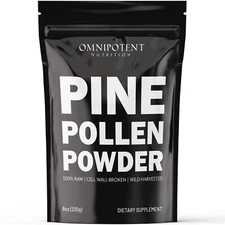 Pine Pollen Powder Cracked Broken Cell Wall Organic 8oz Pure Pine Pollen Extract