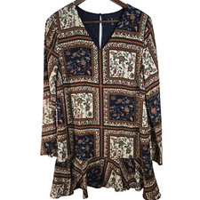 Lulus Boho Floral Shift Dress Womens Medium
